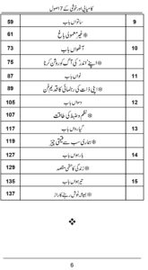 kamyabi or khusshi k 7 Asool Fehrist Mazameen